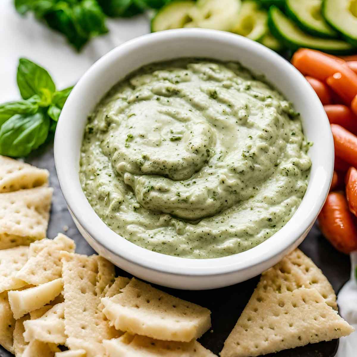 Creamy Pesto Dip with Herbs