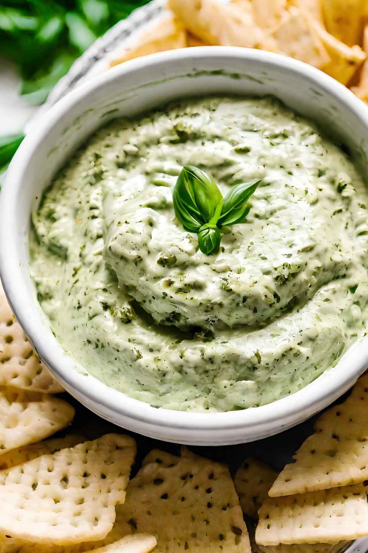 Creamy Pesto Herb Dip
