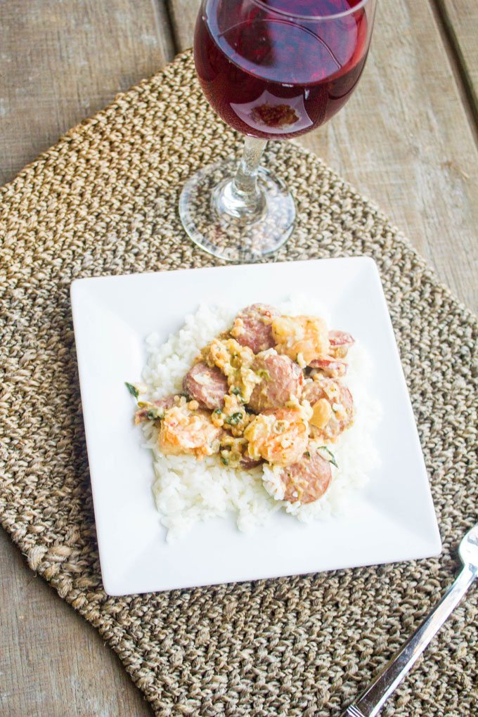 Creamy Shrimp and Sausage Skillet