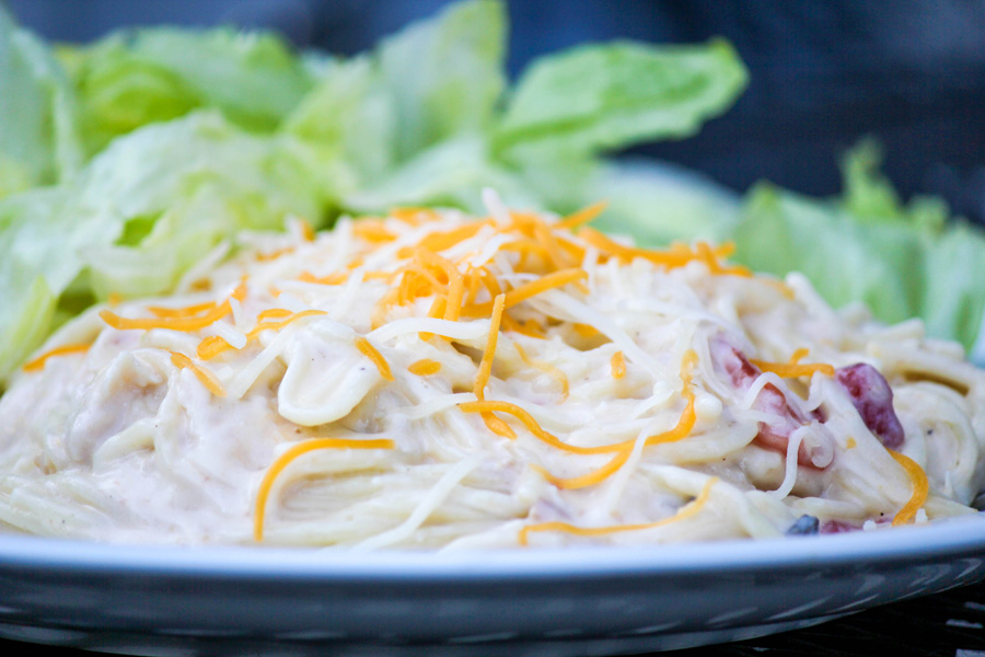Crockpot Chicken Spaghetti