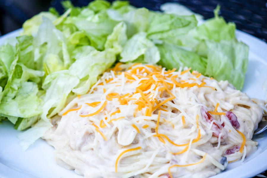 Crockpot Chicken Spaghetti