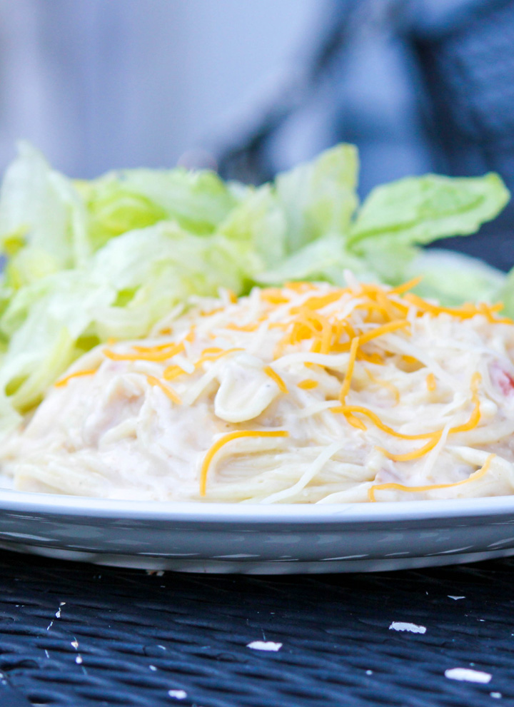 Crockpot Chicken Spaghetti