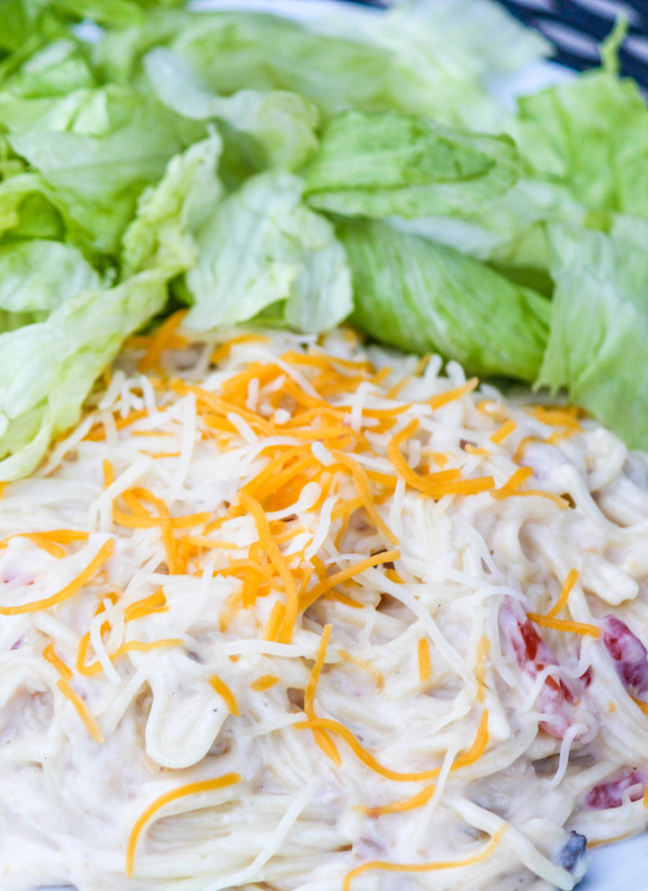 Crockpot Chicken Spaghetti