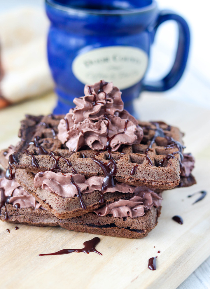 Dark Chocolate Mocha Waffles Dark Chocolate Mocha Waffles