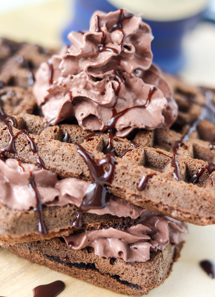 Dark Chocolate Mocha Waffles