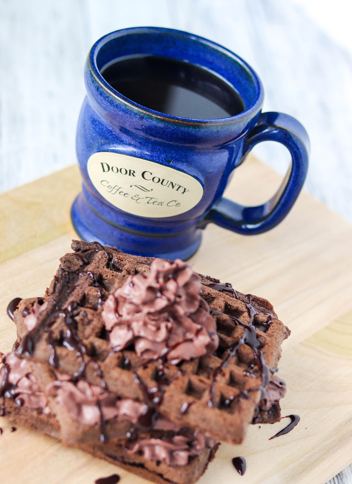Dark Chocolate Mocha Waffles Dark Chocolate Mocha Waffles