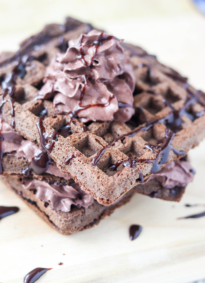 Dark Chocolate Mocha Waffles Dark Chocolate Mocha Waffles