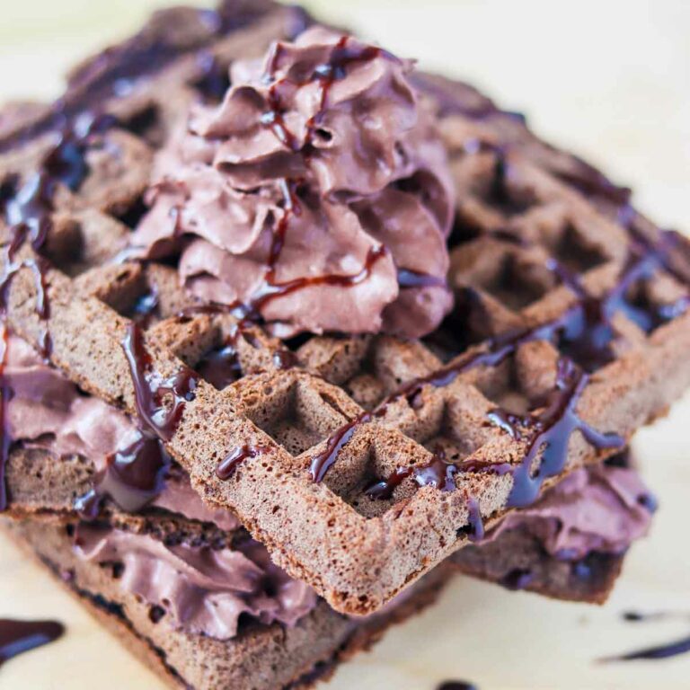 Dark Chocolate Mocha Waffles