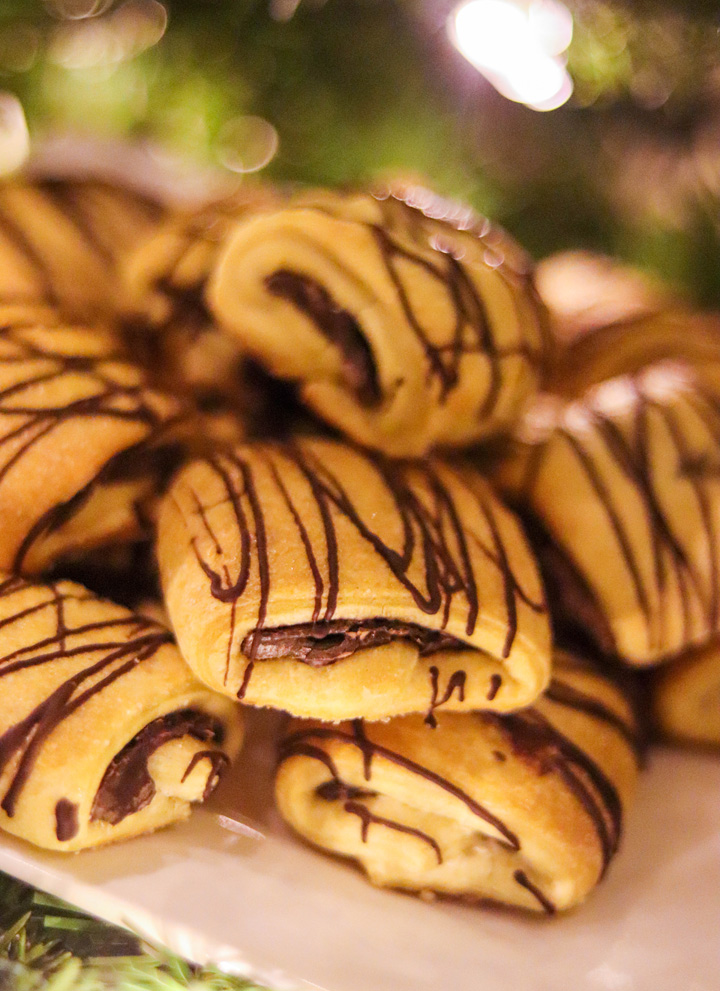 Dark Chocolate Pecan Croissant Cookies