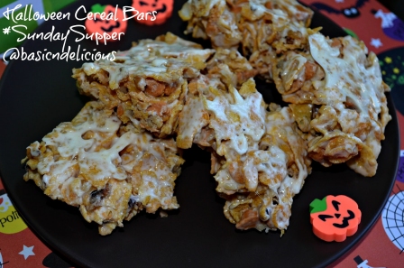Halloween Recipes: Halloween Cereal Bars