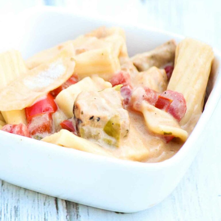 Easy Southwestern Grilled Chicken Fajitas Pasta Featured Image