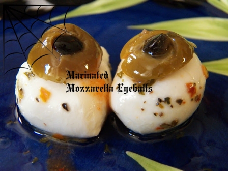 Marinated Mozzarella Eyeballs