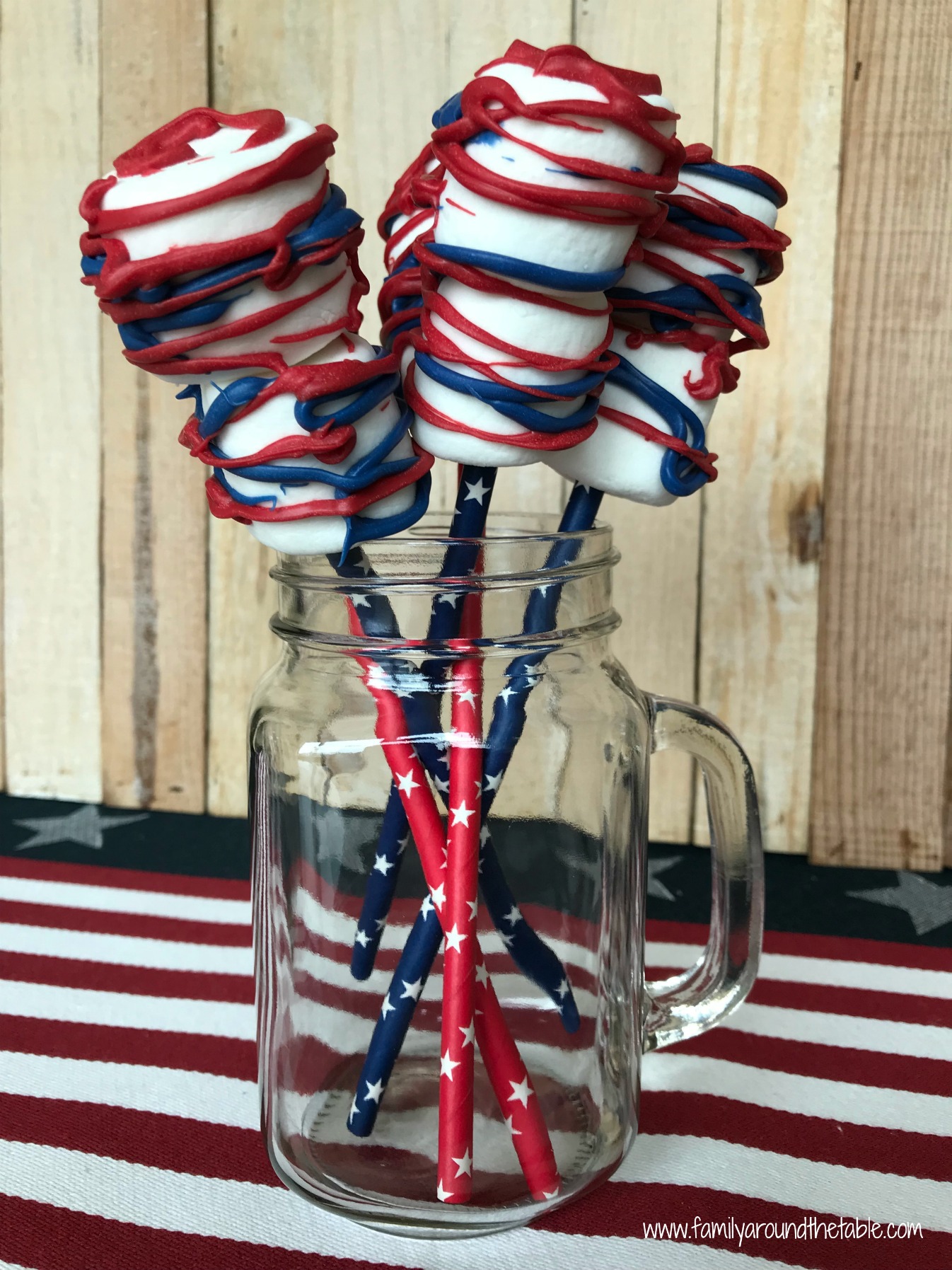 Firecracker Marshmallow Pops