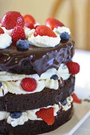 Three-Layer Chocolate 4th of July Chocolate Cake - Fearless Fresh