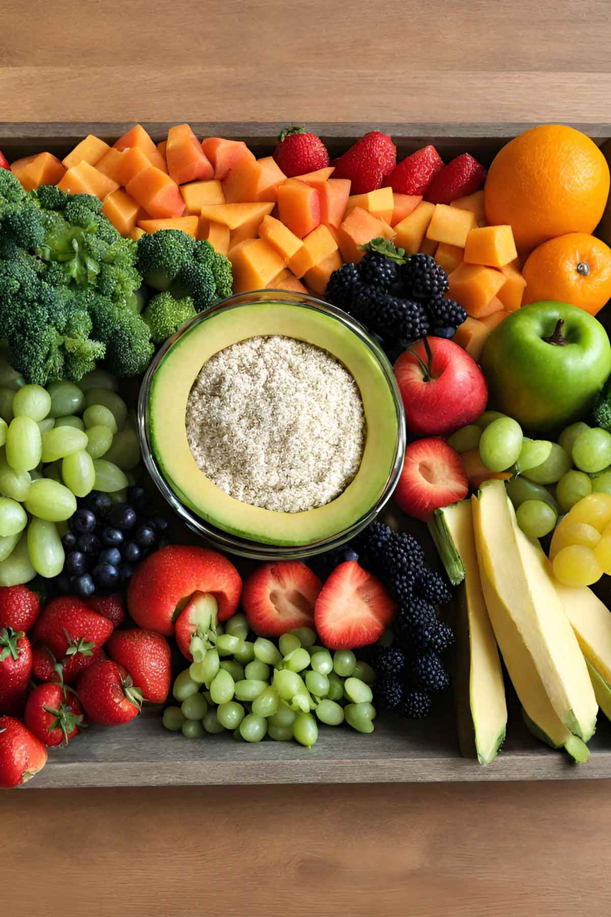 Fruit and Veggie tray - 10 calorie snacks clean eating version