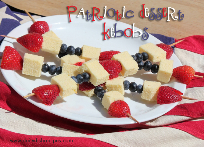 Fourth of July Recipes: Fruit and Cake Kebobs