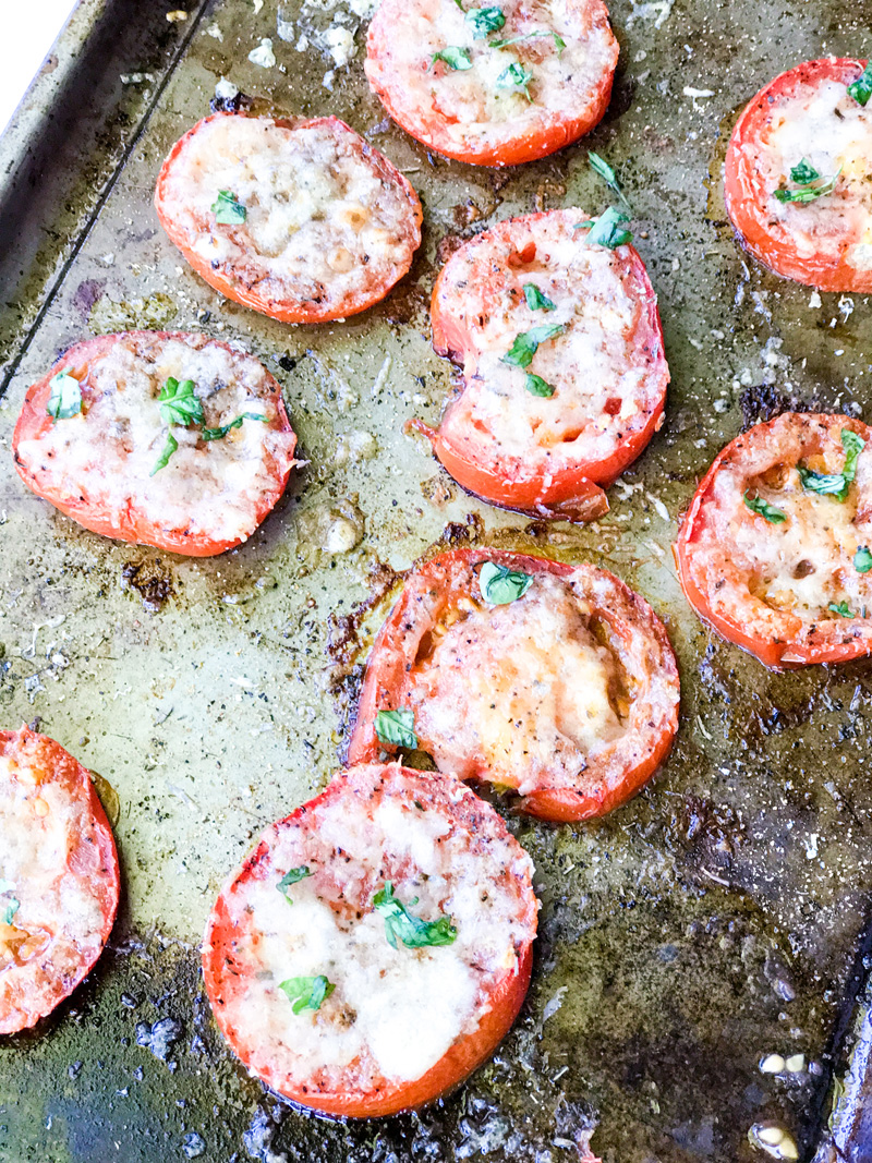 Garlic Cheese Oven Baked Tomatoes
