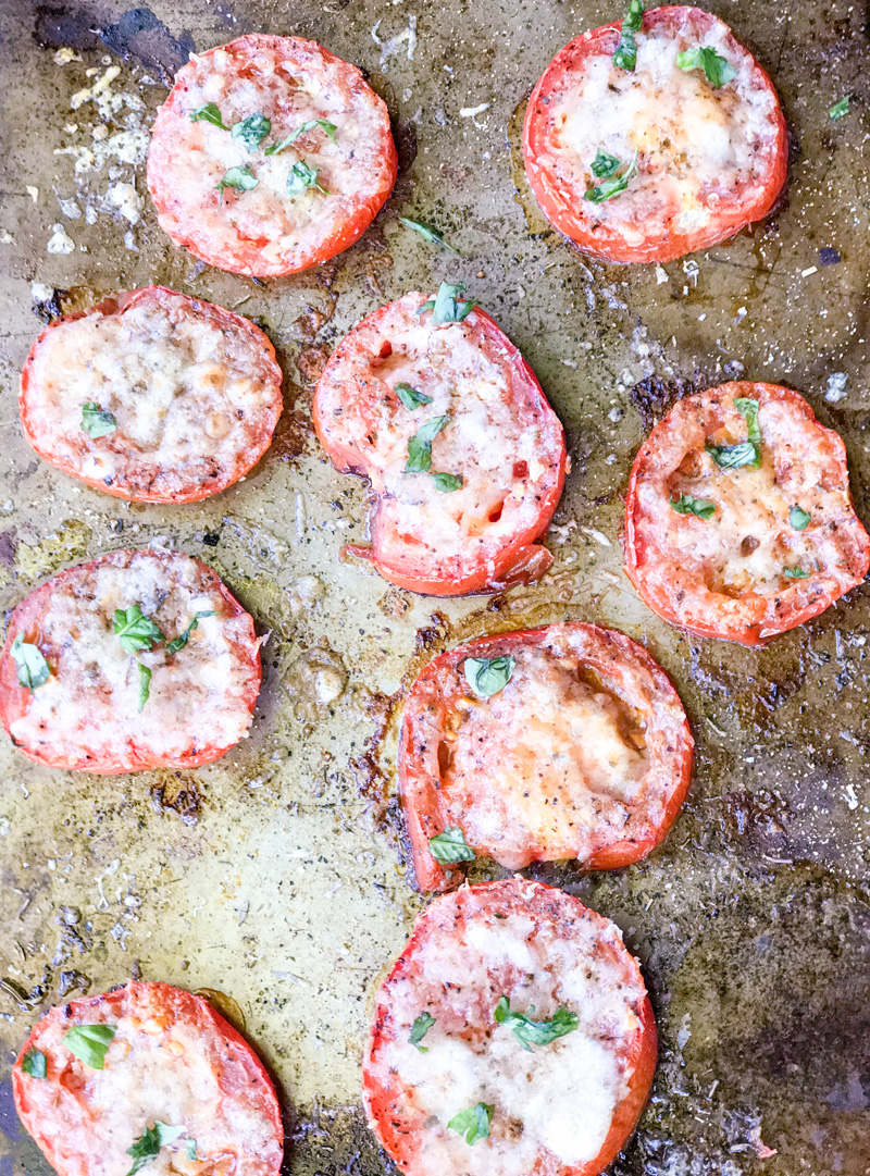 Garlic Cheese Oven Baked Tomatoes
