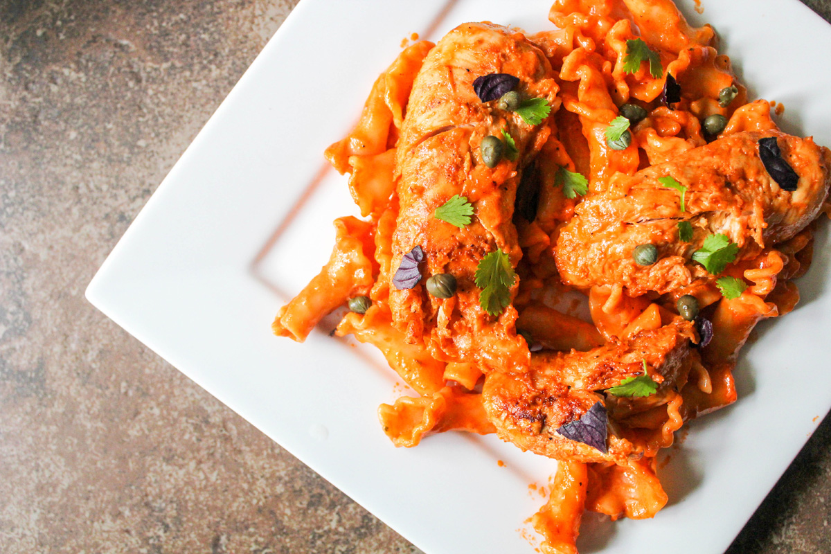 Garlic Tomato Butter Chicken Close Up
