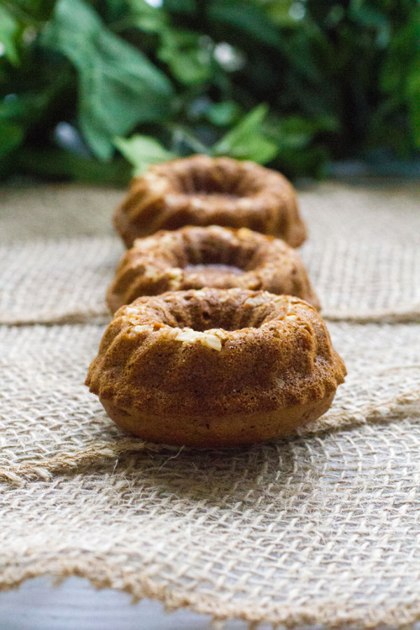Gingerbread Oatmeal Mini Bundt Cakes