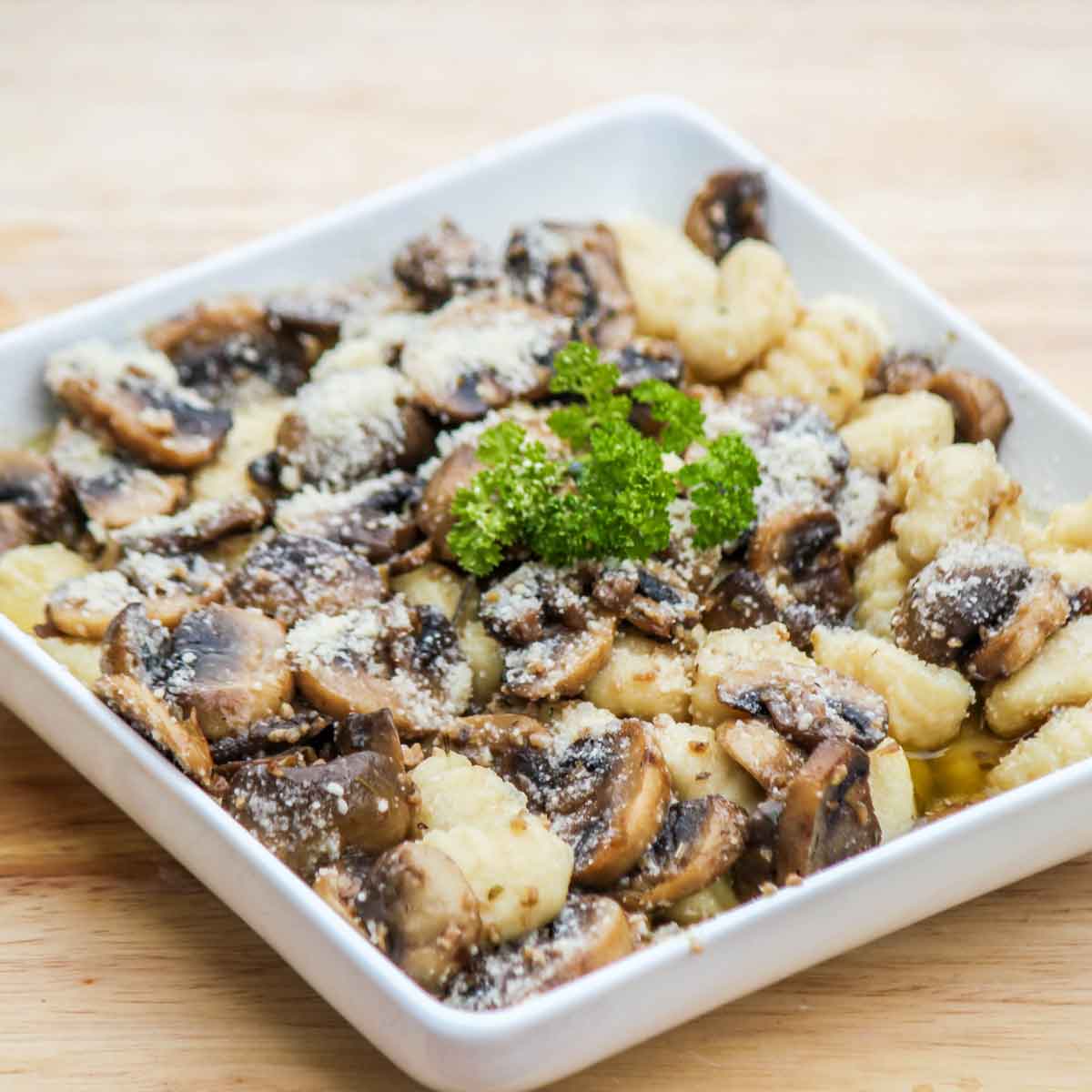 Gnocci and Mushrooms in a Brown Butter Sauce