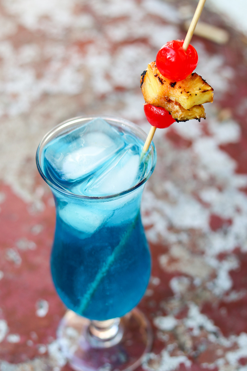 Grilled Spiced Blue Hawaiian Cocktail Grilled Spiced Blue Hawaiian Cocktail