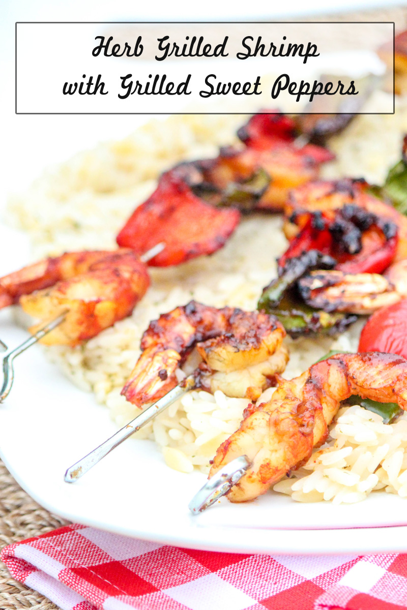Herb Grilled Shrimp with Grilled Sweet Peppers