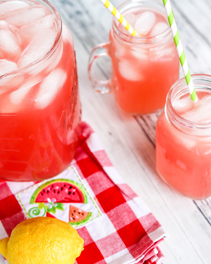 Homemade Watermelon Lemonade 