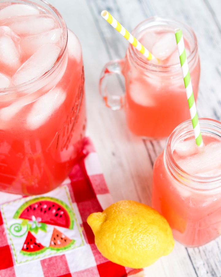 Homemade Watermelon Lemonade 