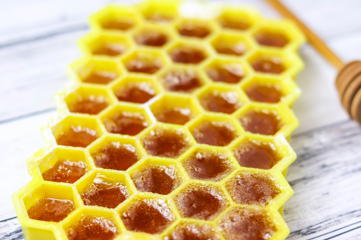 Honey Lemon Ginger Throat Drops Poured into Molds
