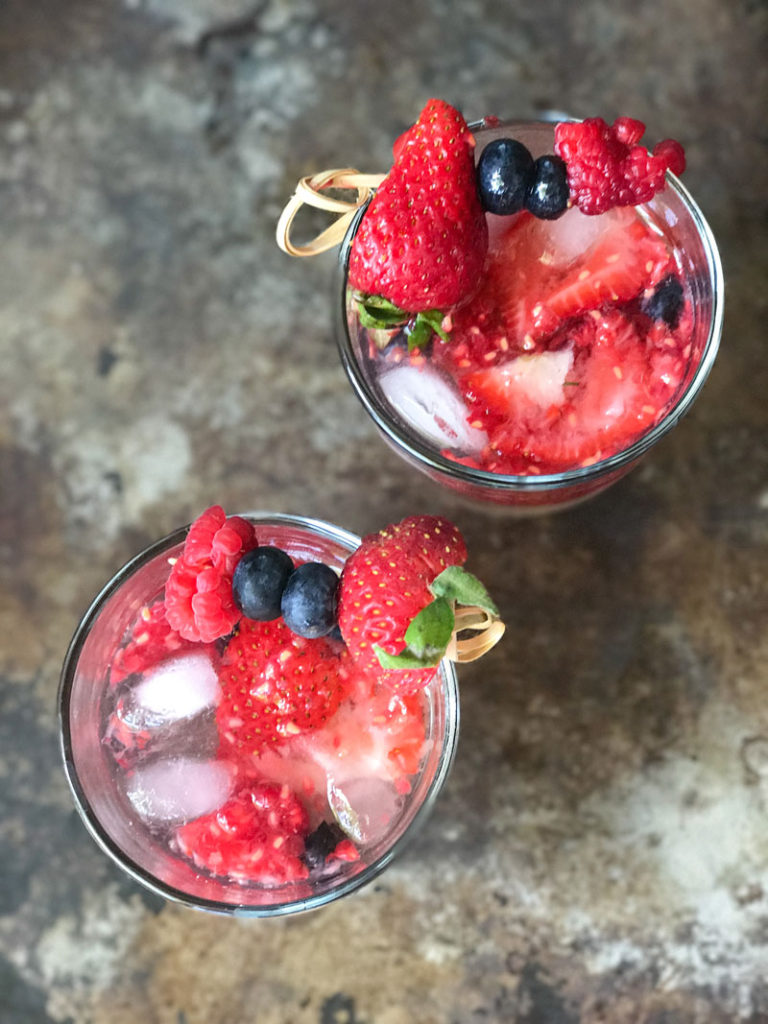 Honeysuckle Berry Vodka Spritzer
