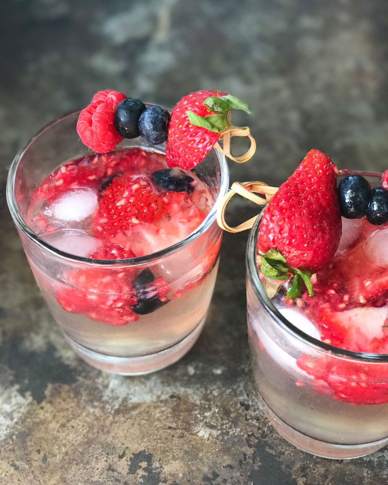 Honeysuckle Berry Vodka Spritzer