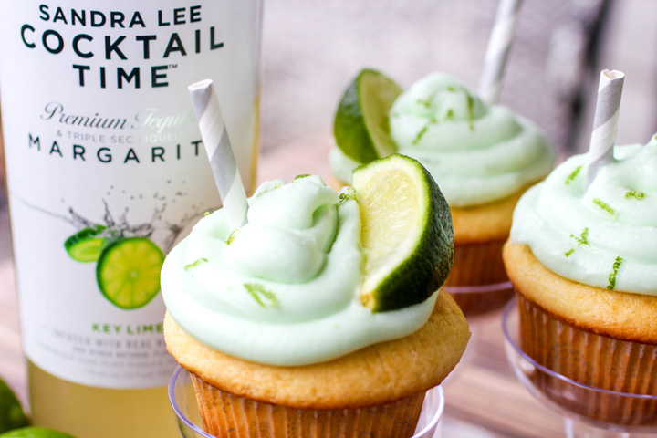 Key Lime Margarita Cupcakes with Key Lime Buttercream Frosting