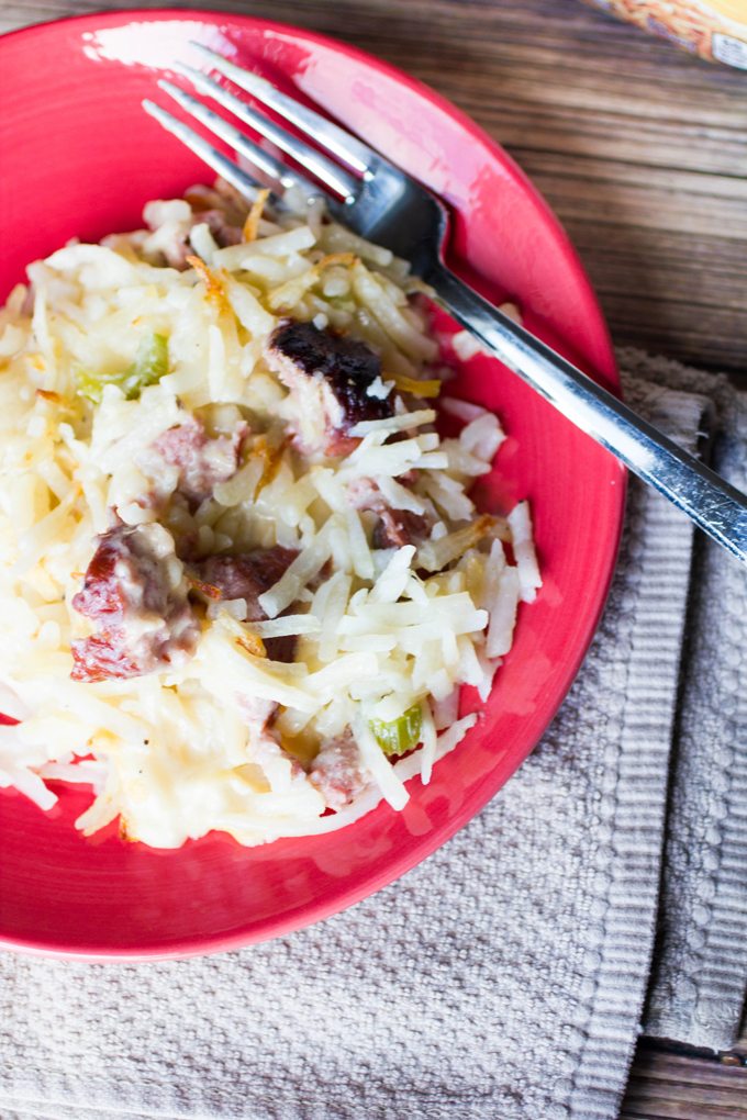 Kielbasa Sausage Hashbrown Dinner Casserole
