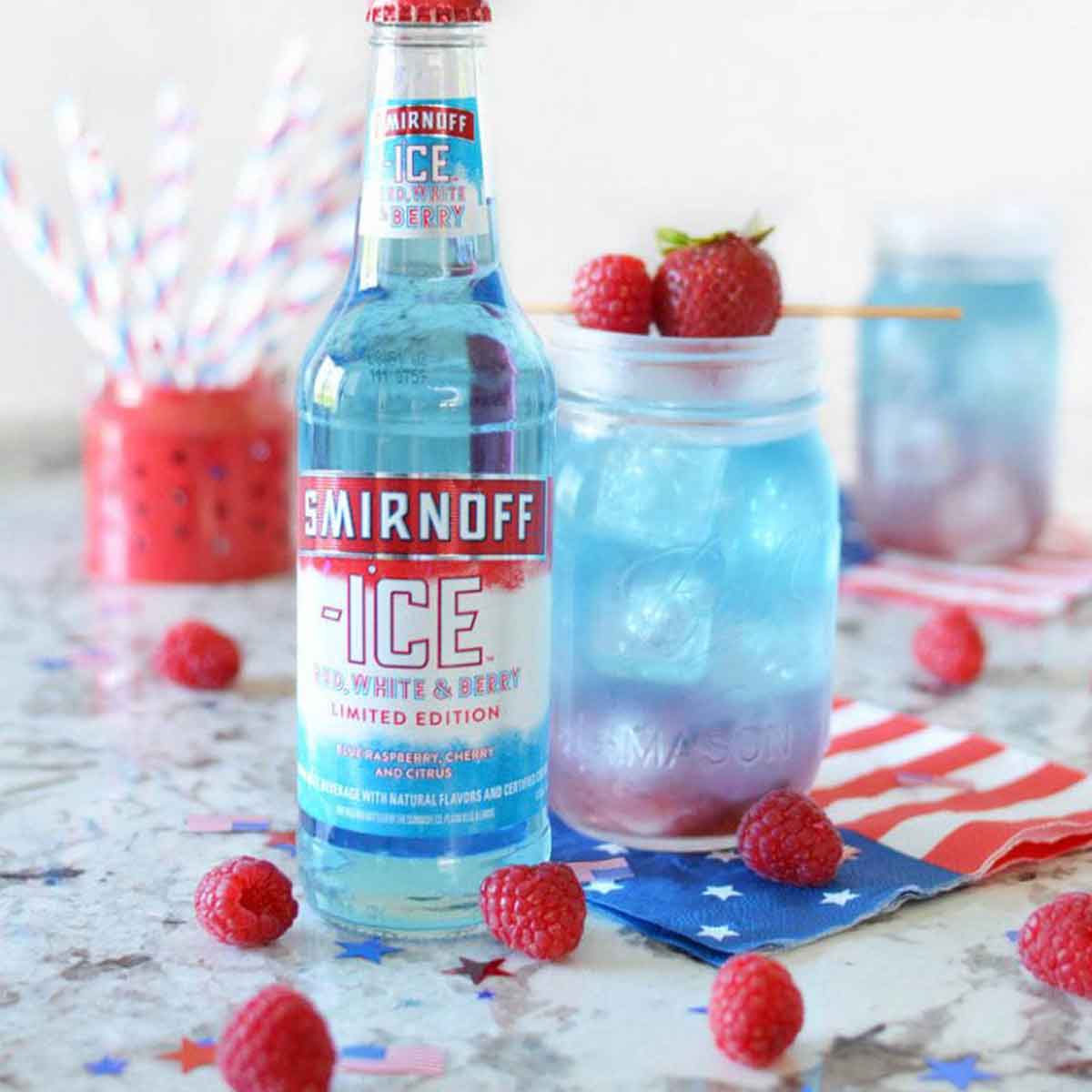 Layered Red, White & Berry Lemonade