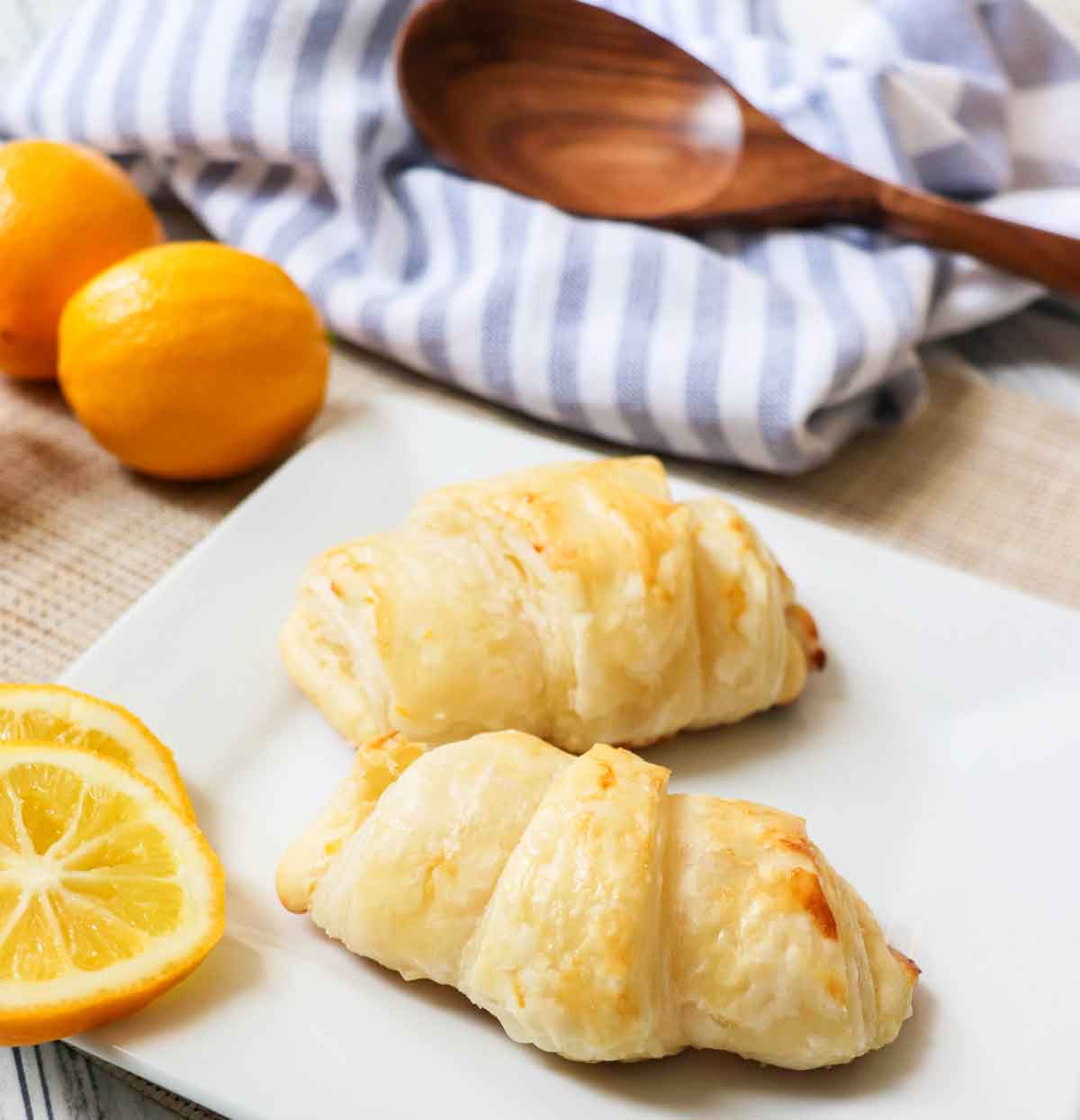 Lemon Cheesecake Rolls with a Light Lemon Glaze