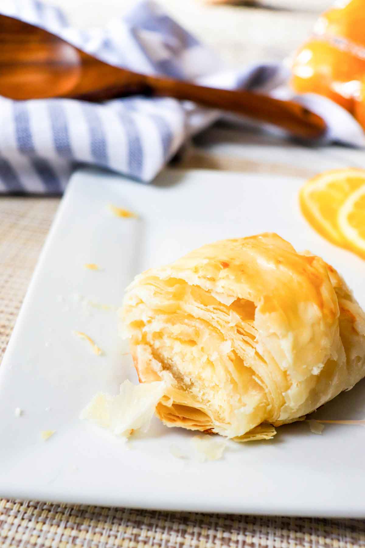 A bite of Lemon Cheesecake Rolls