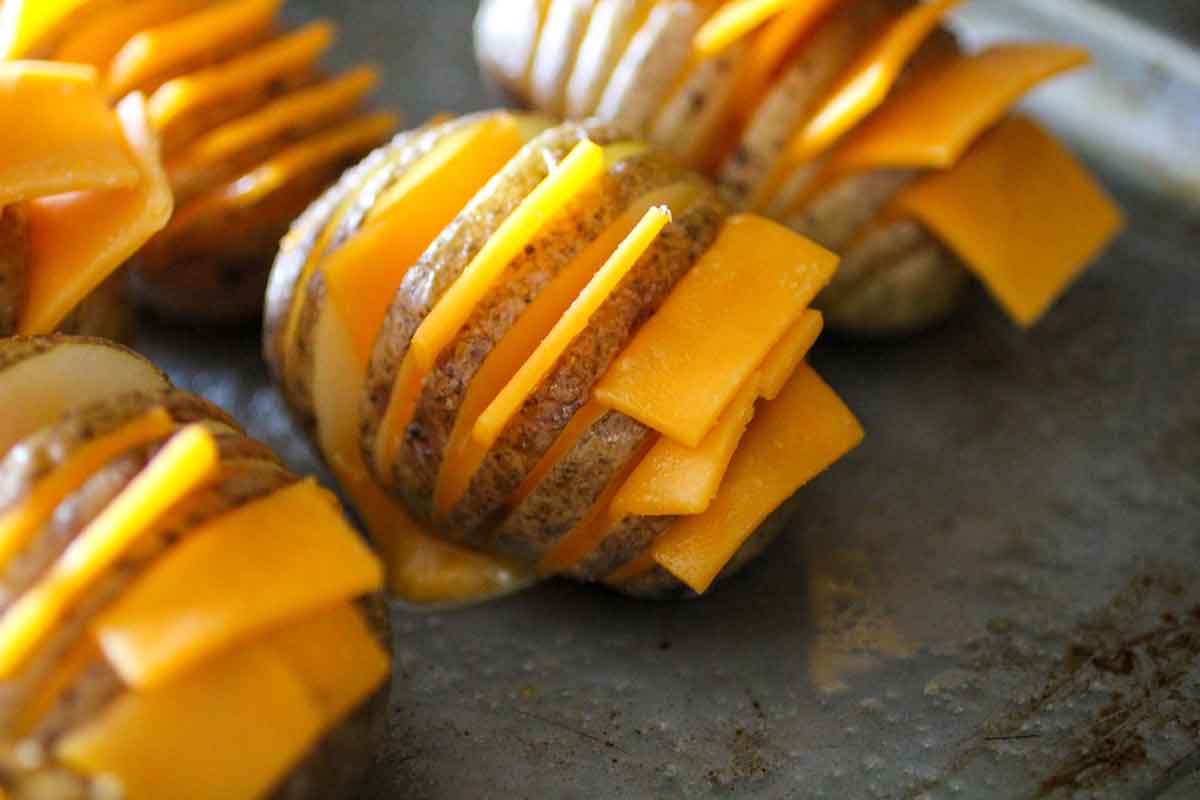 Loaded Hasselback Potatoes Mini Size