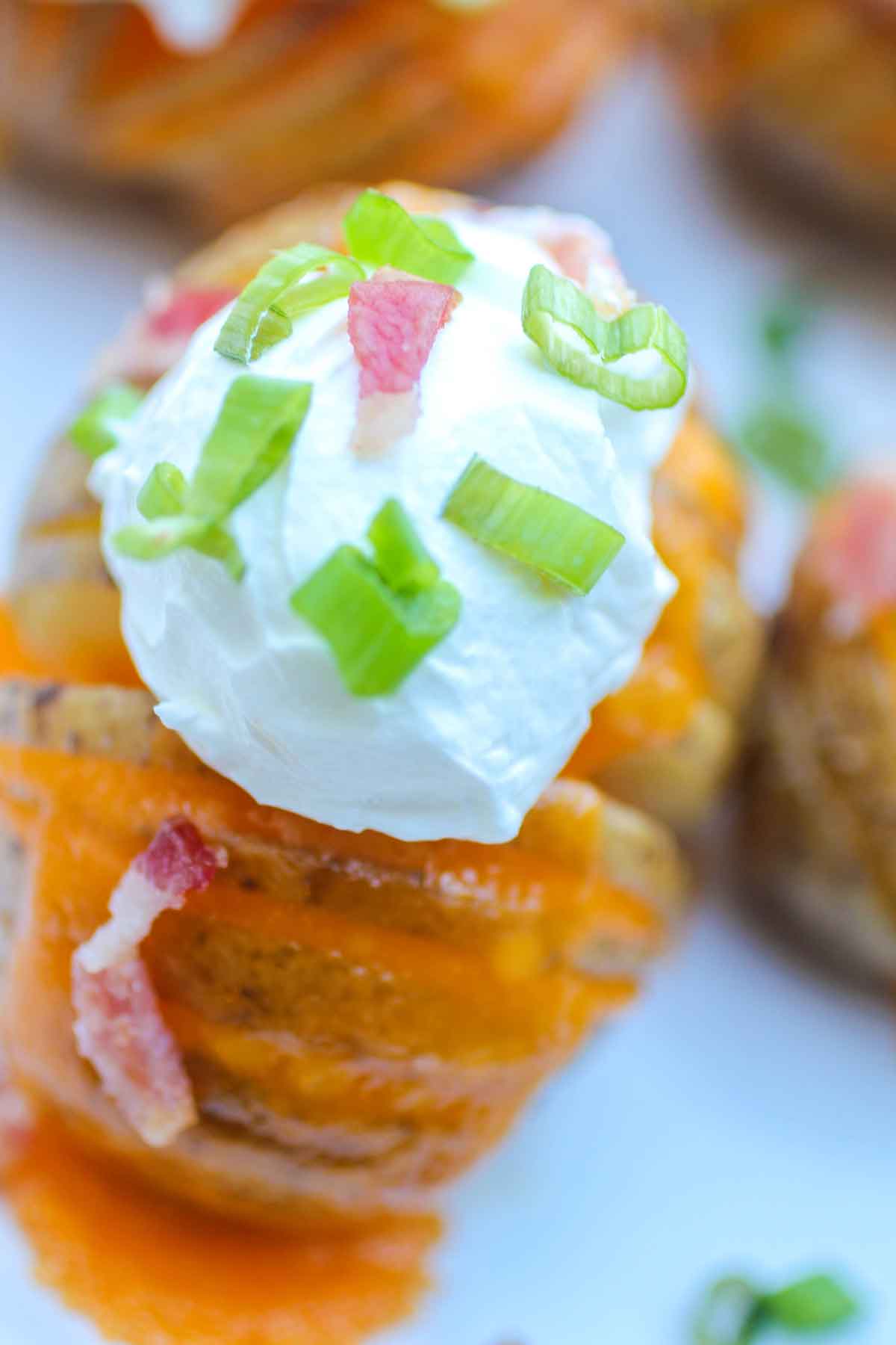 Mini Loaded Hasselback Potatoes