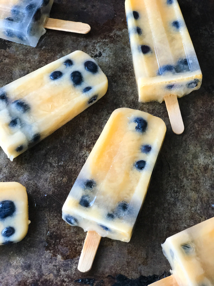 Mango Blueberry Popsicles