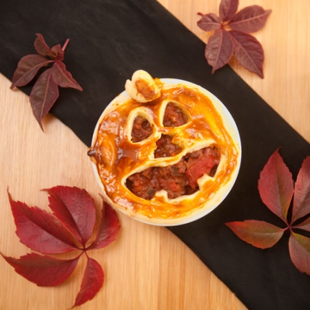 Mini Jack O Lantern Sloppy Joe Pies