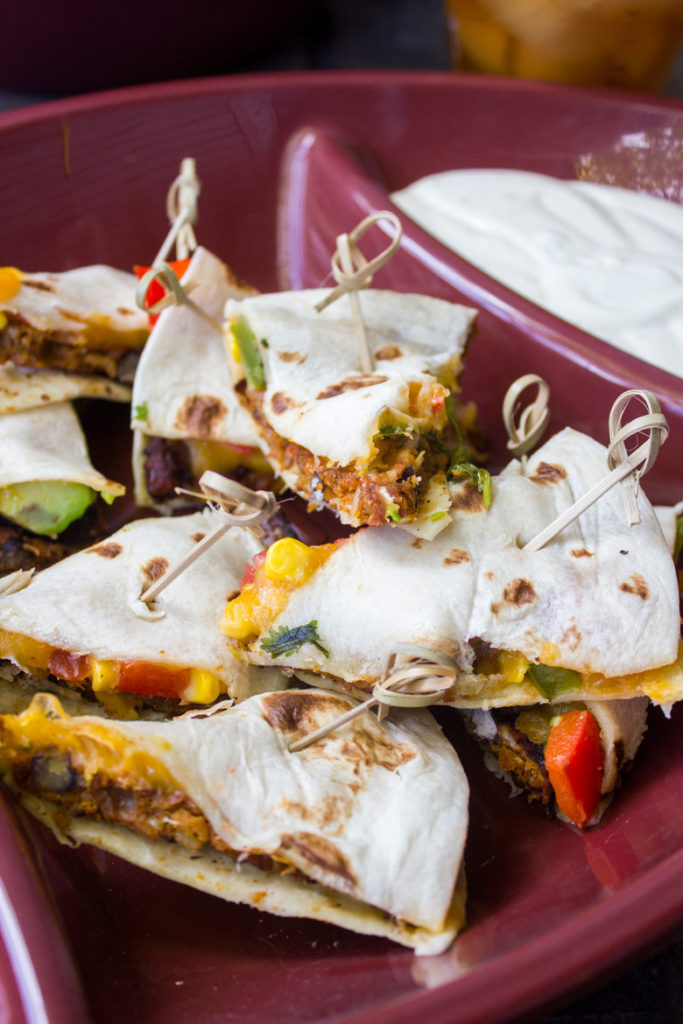 Spicy Black Bean Quesadilla Bites Spicy Black Bean Quesadilla Bites