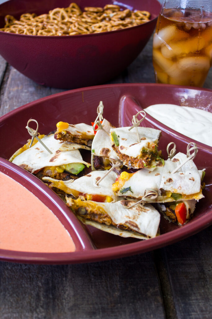 Spicy Black Bean Quesadilla Bites Spicy Black Bean Quesadilla Bites