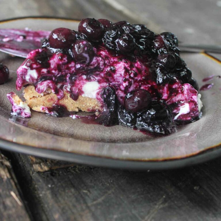 No-Bake Blueberry Lemon Cheesecake Featured Image