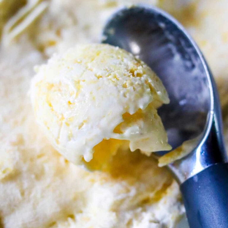 No Churn Mango Swirl Ice Cream