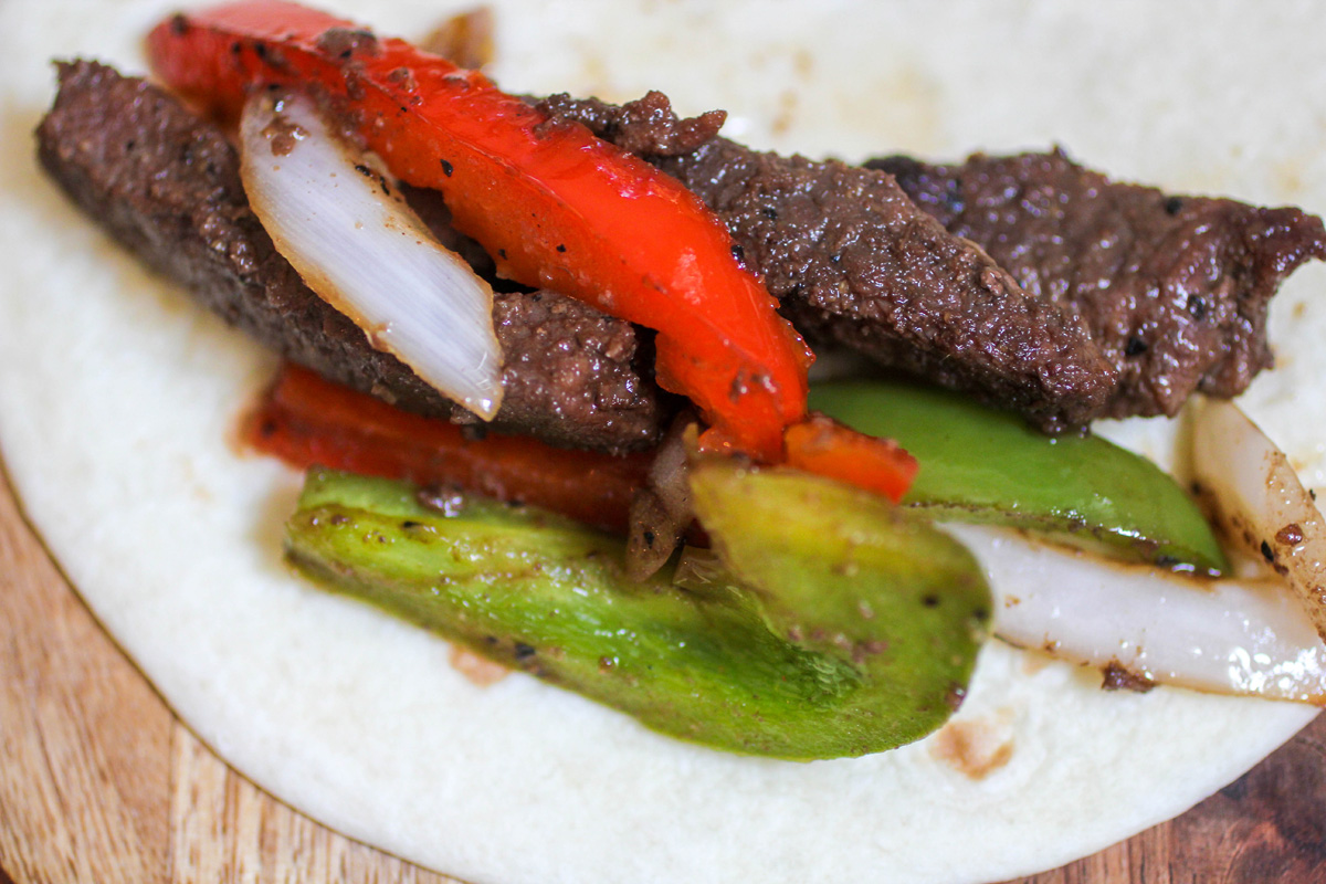 One Skillet Steak Fajitas
