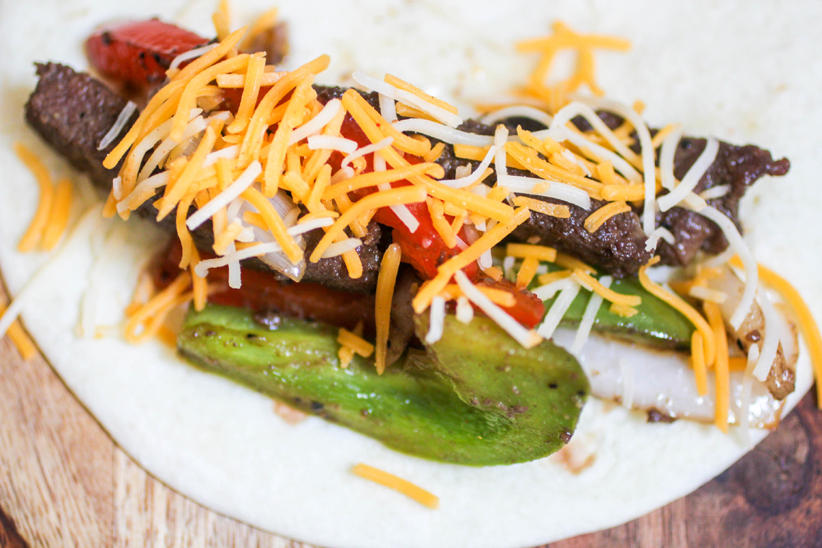 One Skillet Steak Fajitas