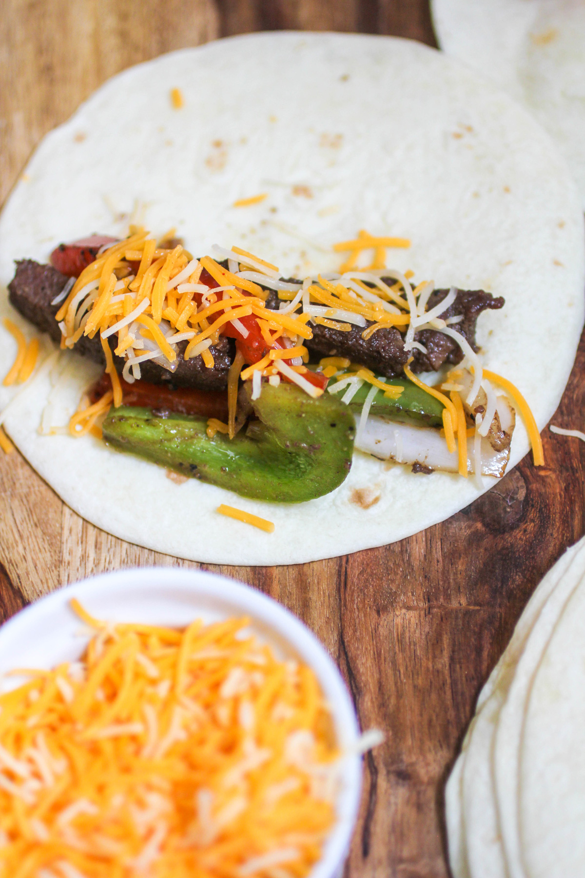 One Skillet Steak Fajitas