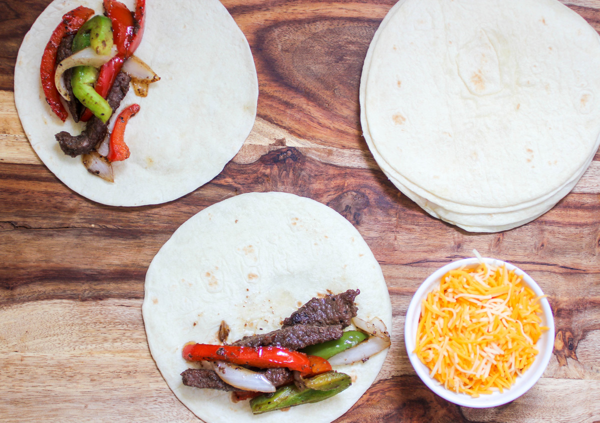 One Skillet Steak Fajitas