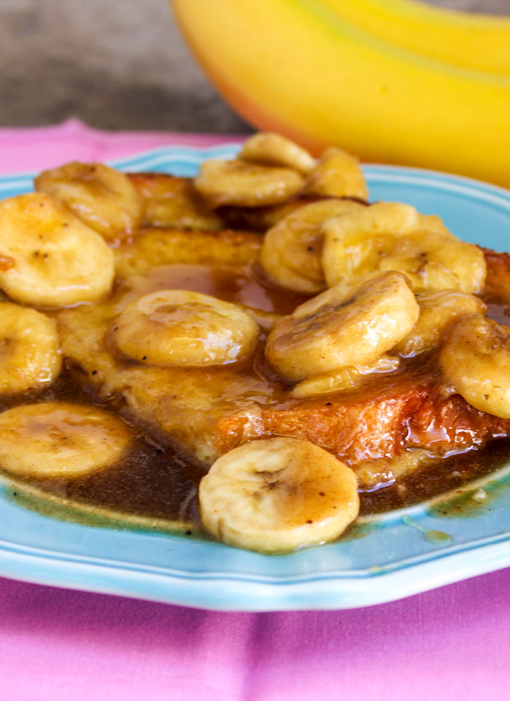Overnight Bananas Foster French Toast
